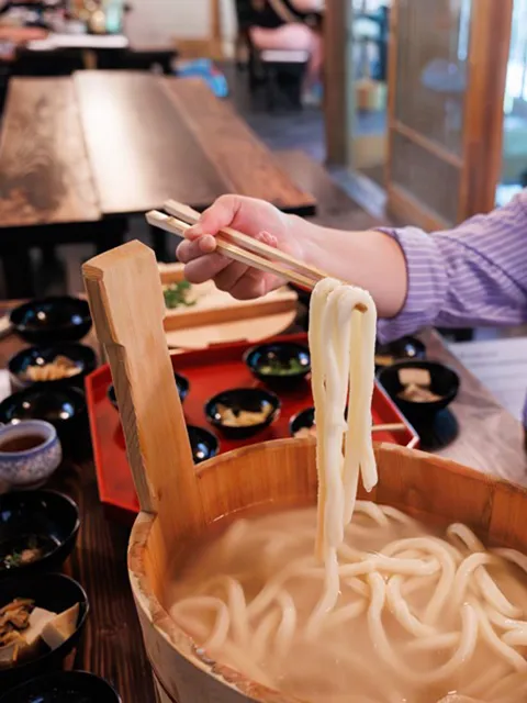 Vegan udon for monks
