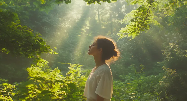 forest bathing (shinrin-yoku)