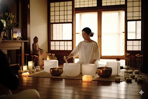 Sound therapy in a traditional Japanese house