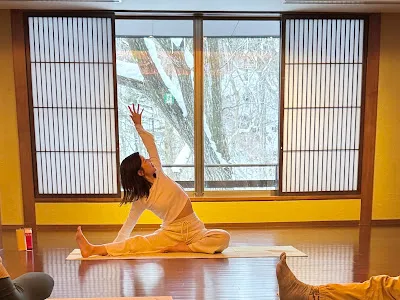 A morning yoga session with a stunning view