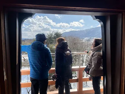 A panoramic vista of Shiroishi town from Shiroishi Castle