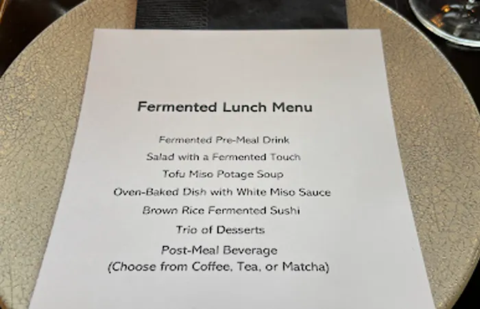 Fermented Lunch Menu
